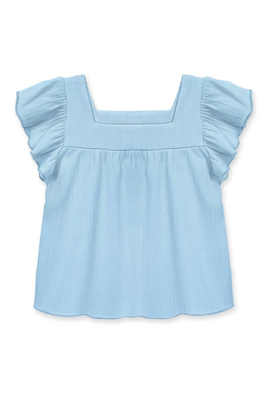 Girl's Fashion Top w/ Square Neckline