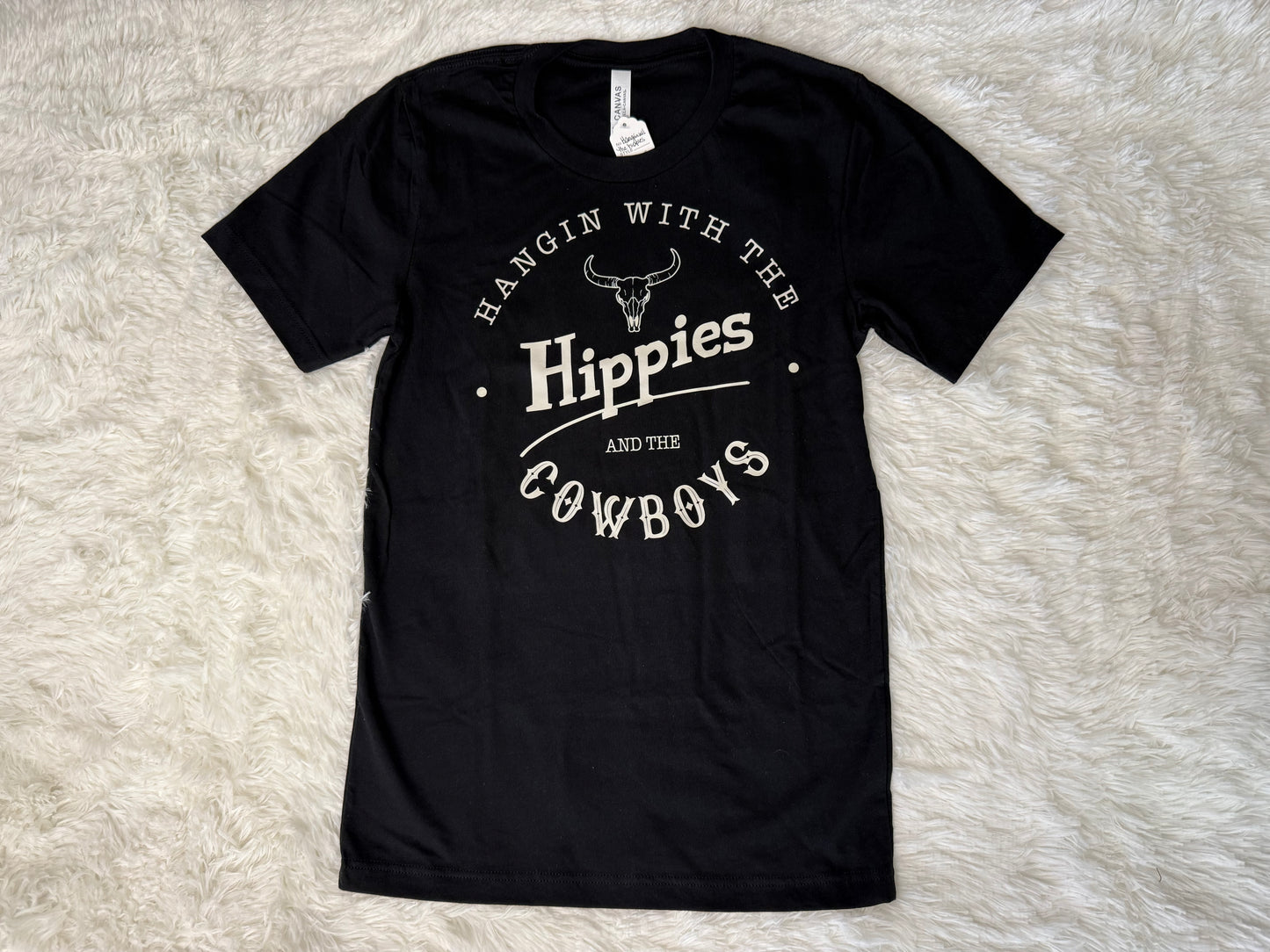 Hangin with the Hippies & The Cowboys Western Graphic Tee