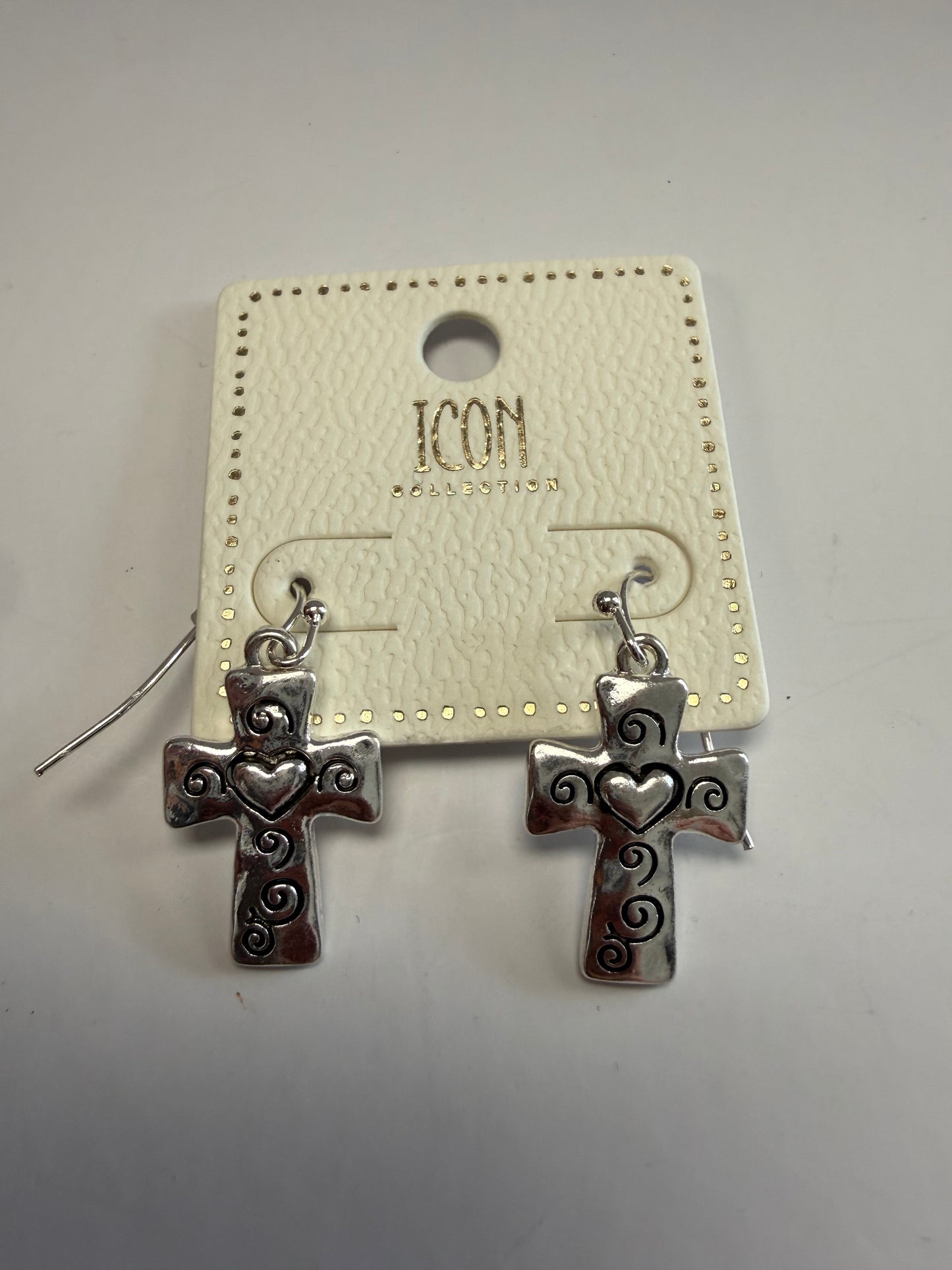 Faith & Heart Cross Earrings