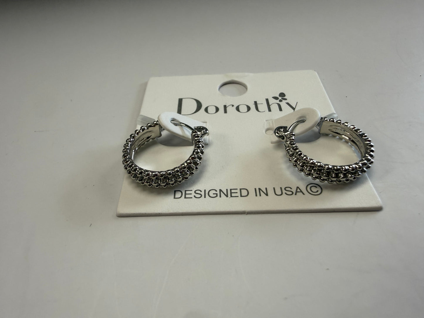 Silver Beaded Hoops
