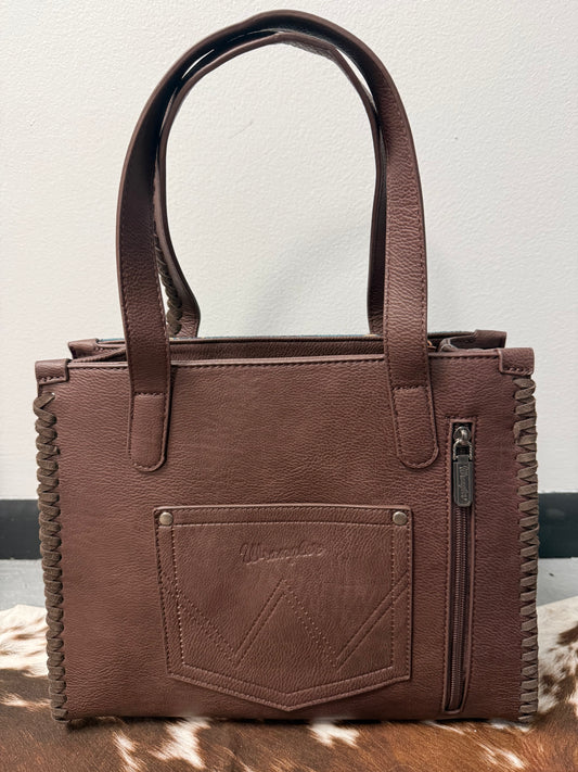 Wrangler Vintage Retro Cowboy Cool Print Concealed Carry Satchel/Crossbody