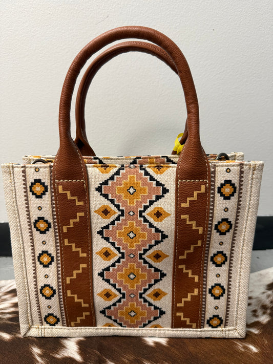 Wrangler Southwestern Print Small Canvas Tote/Crossbody
