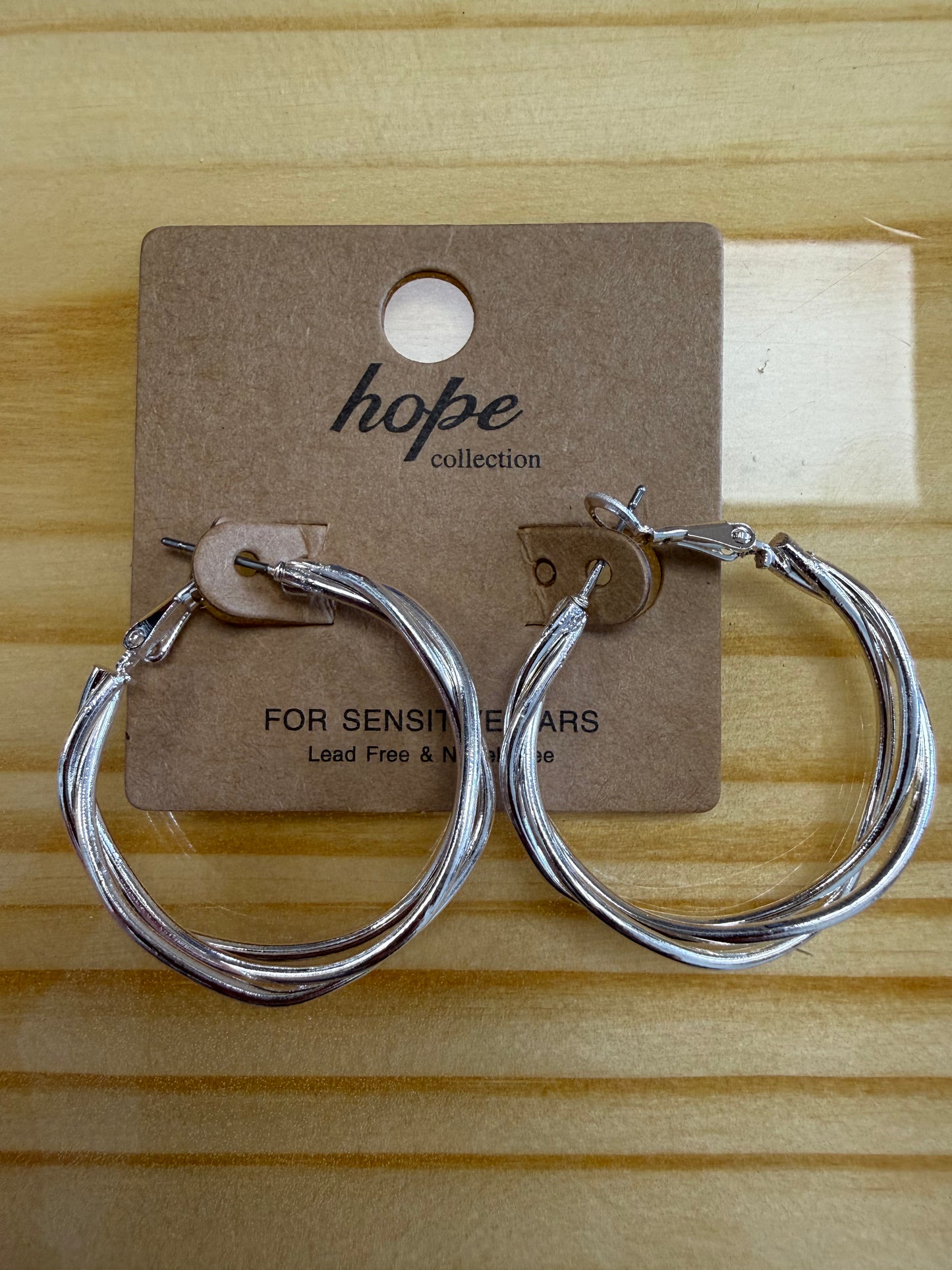 Twisted Shine Hoop Earrings