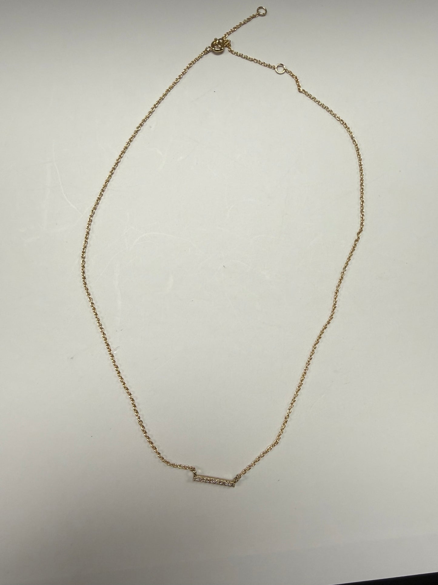 Golden Bar Sparkle Necklace