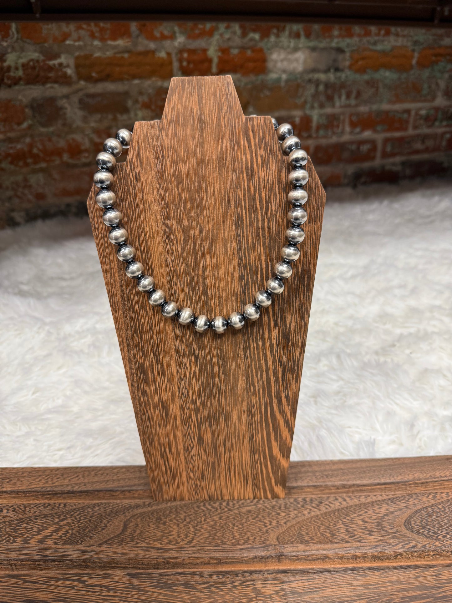 16" Sterling Silver Pearls 12mm
