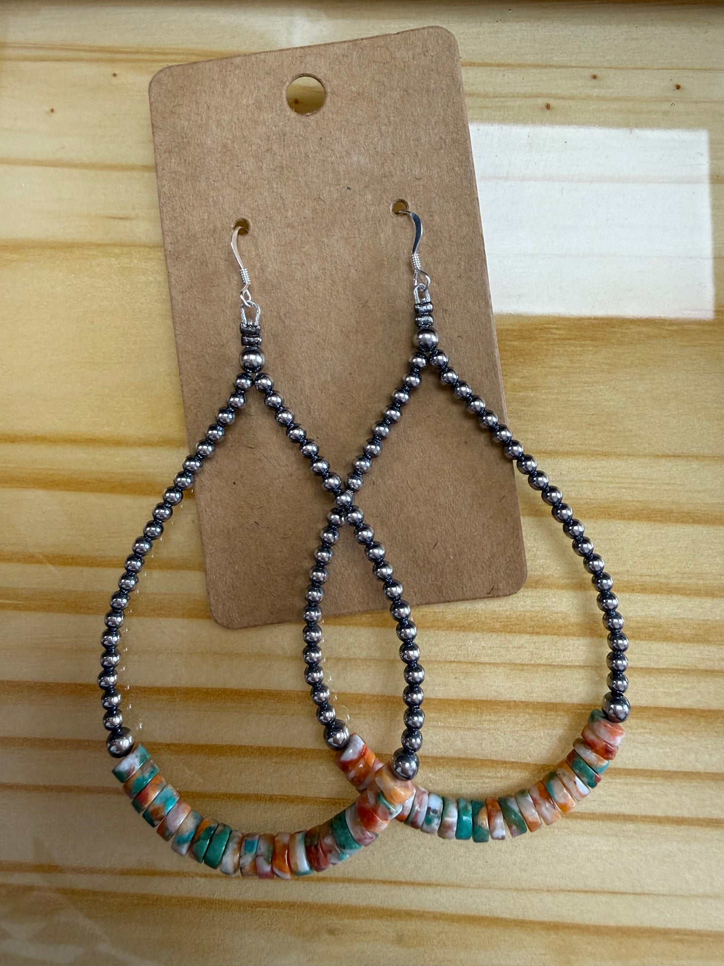 Large Teardrop Sterling Silver Pearl earrings