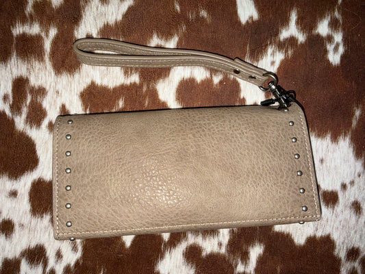 Wrangler Western Tri-fold RFID Wallet/Wristlet With Detachable Credit Card Holder