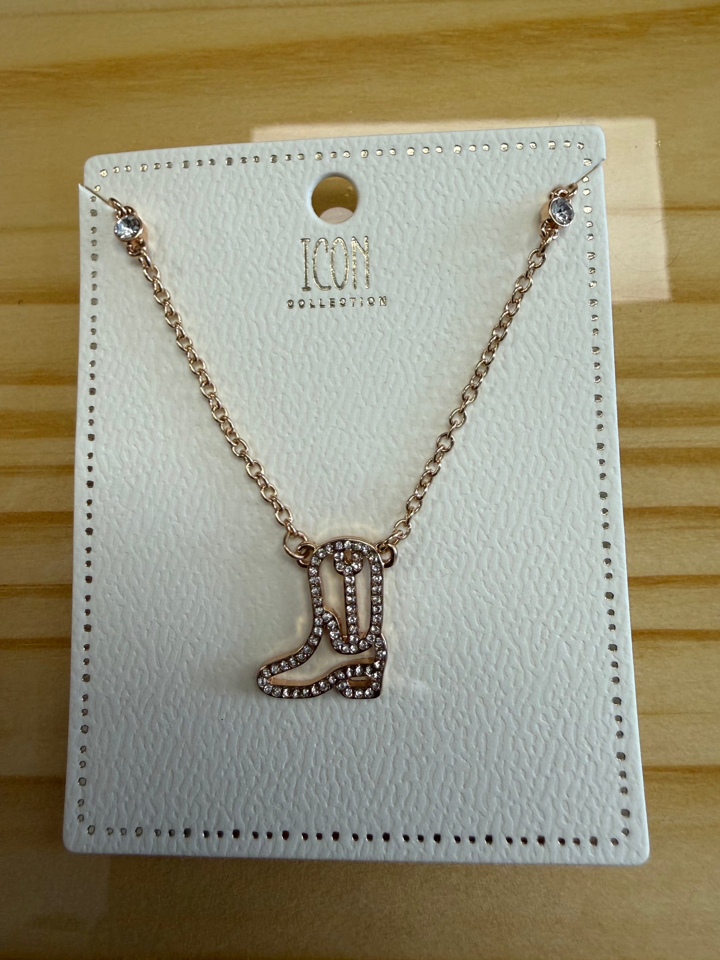 Rodeo Sparkle Boot Necklace