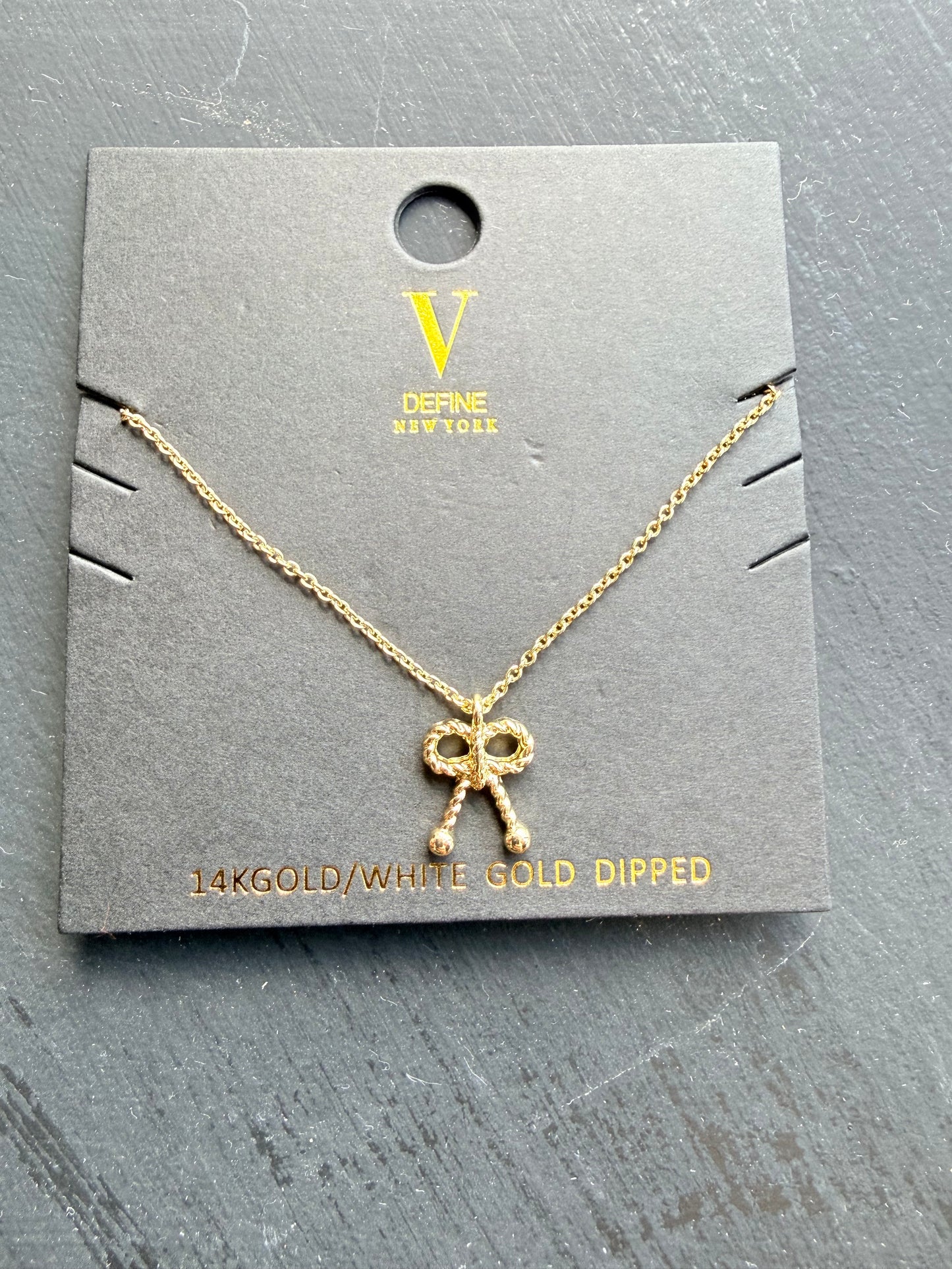 Golden Bow Necklace