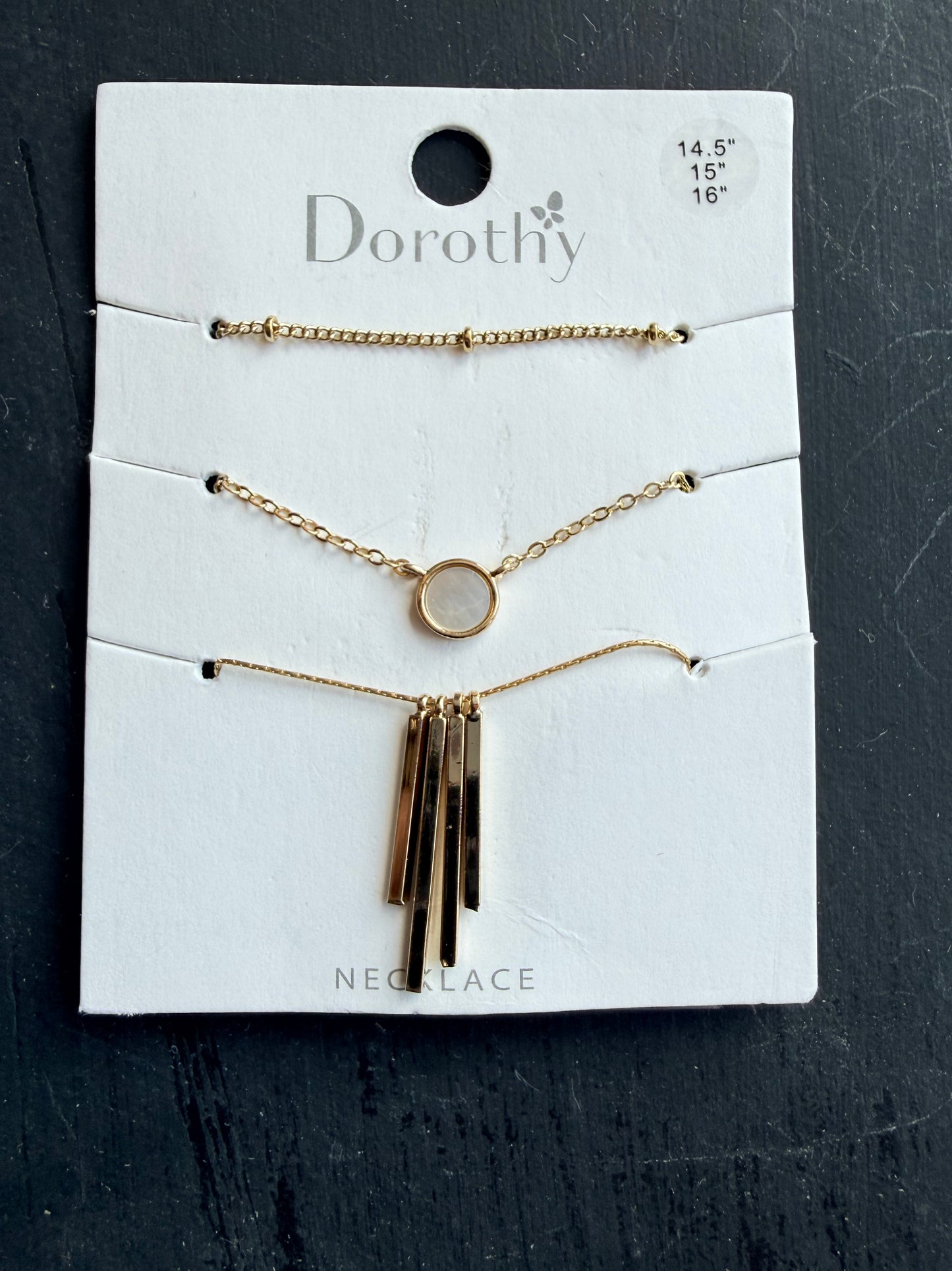 Golden Layered Trio Necklace Set