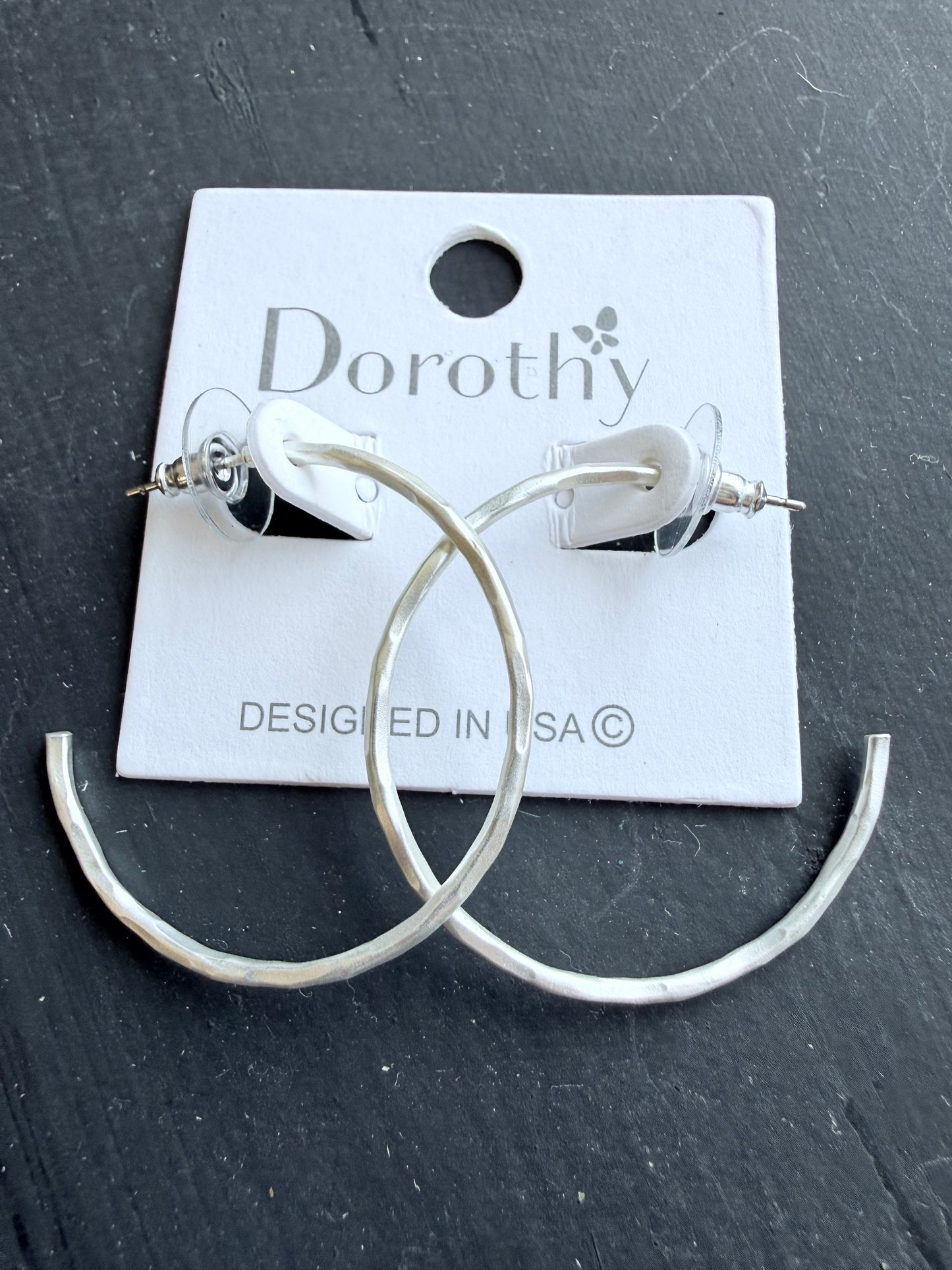 Hammered Hoop Earrings