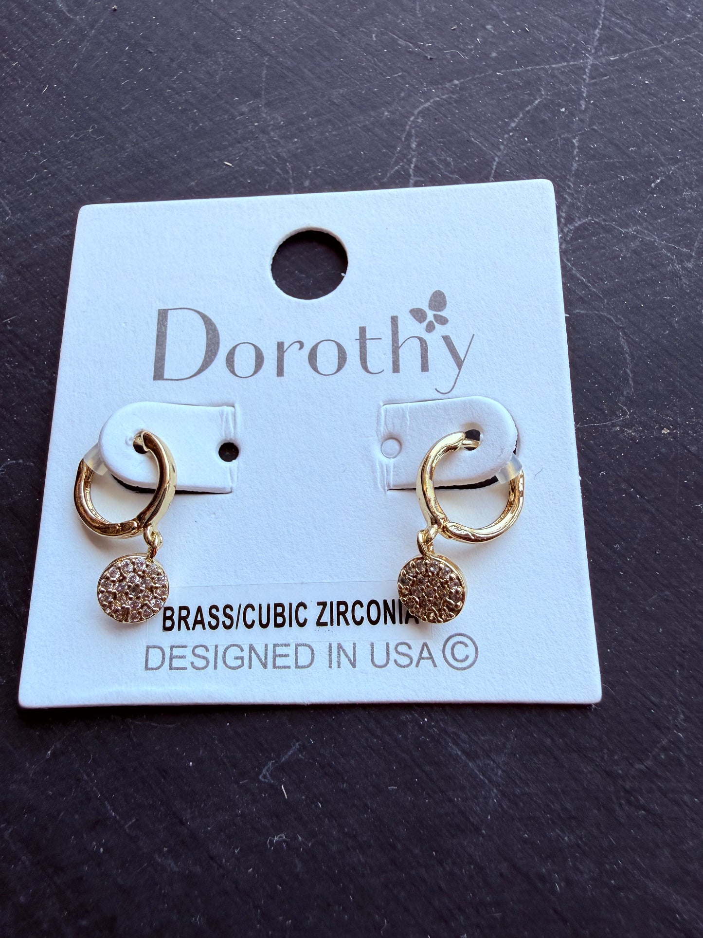 Champagne Spark Huggie Earrings