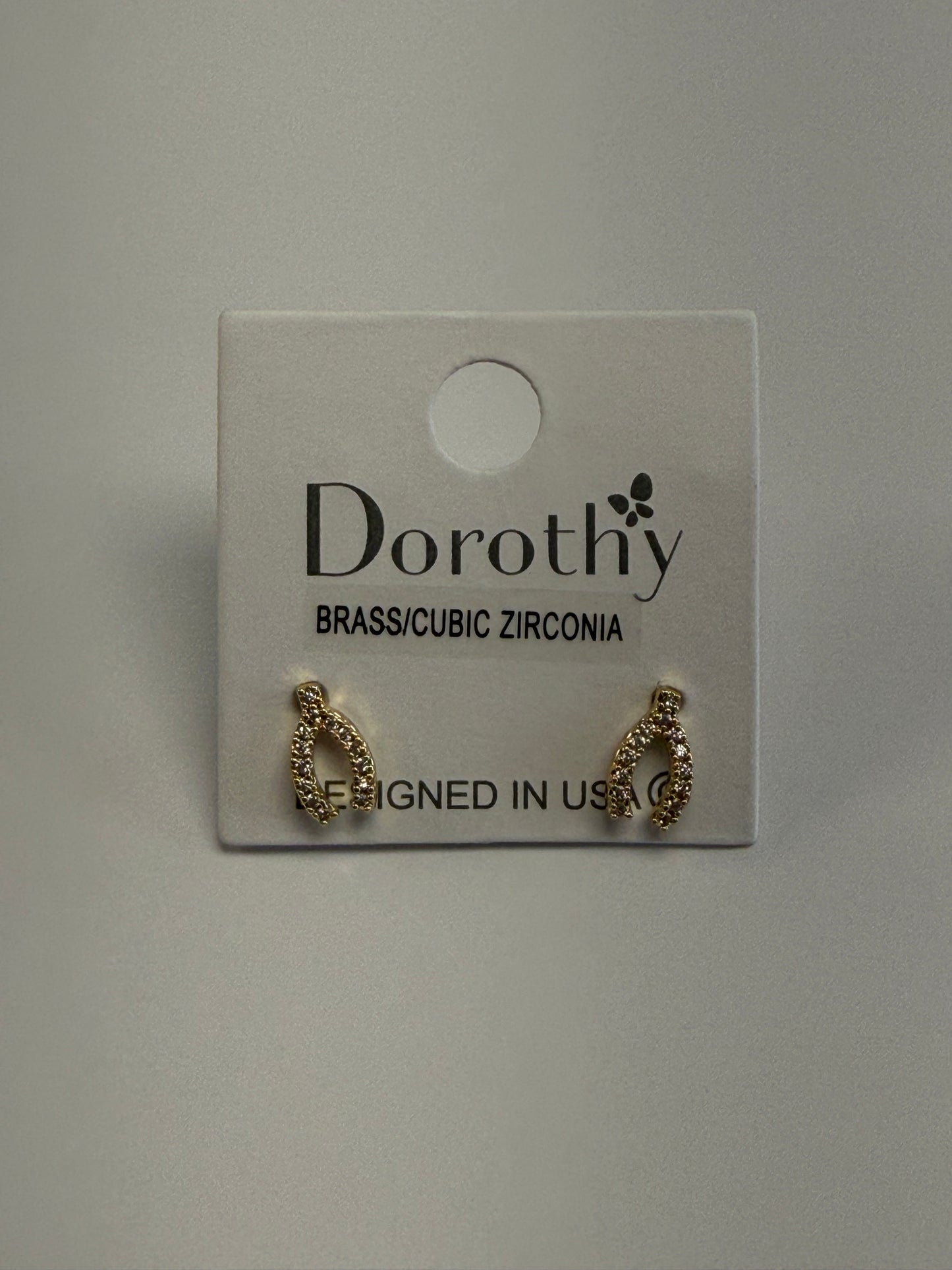 Lucky Little Wishbone Stud Earrings