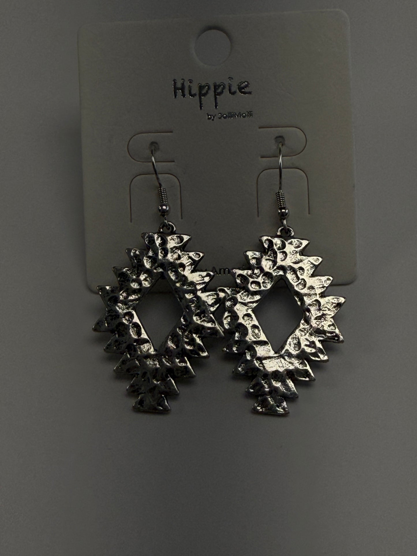 Silver Southwestern Diamond Earrings