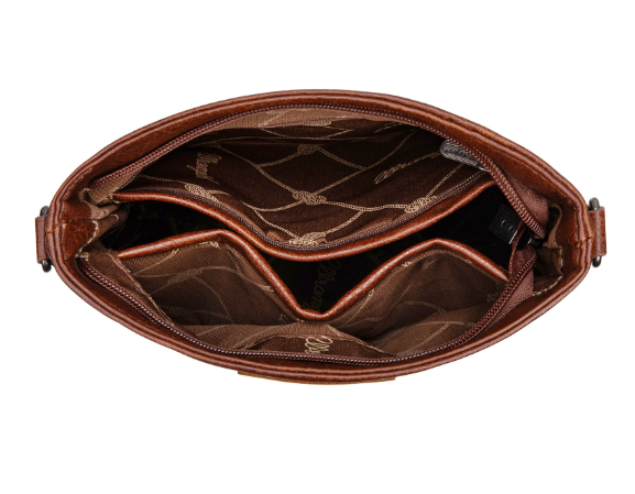 Wrangler Aztec Print Crossbody Bag -Brown