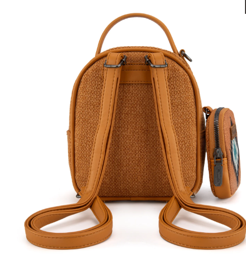 Wrangler Southwestern Knitted Mini Backpack With Coin Pouch - Orange
