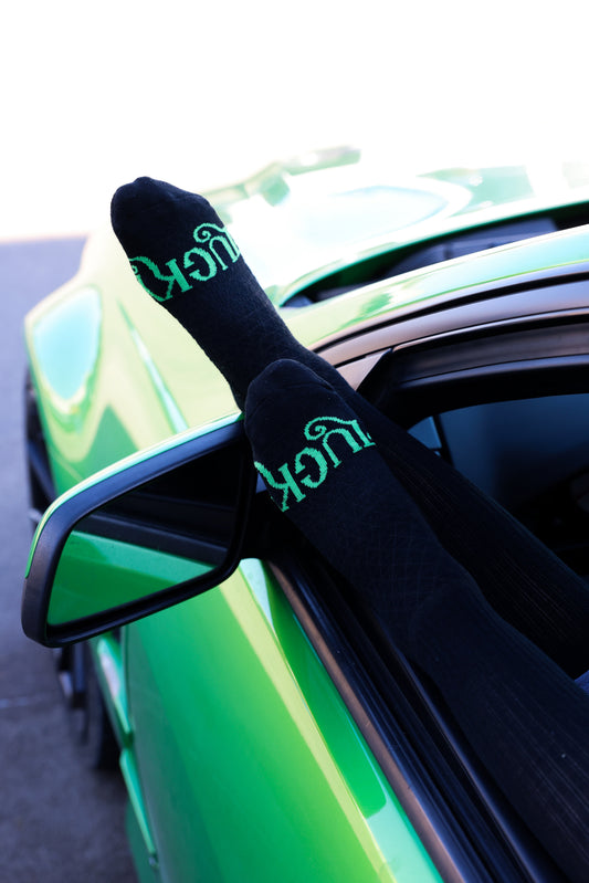 The Cowboy- Black Performance Boot Socks
