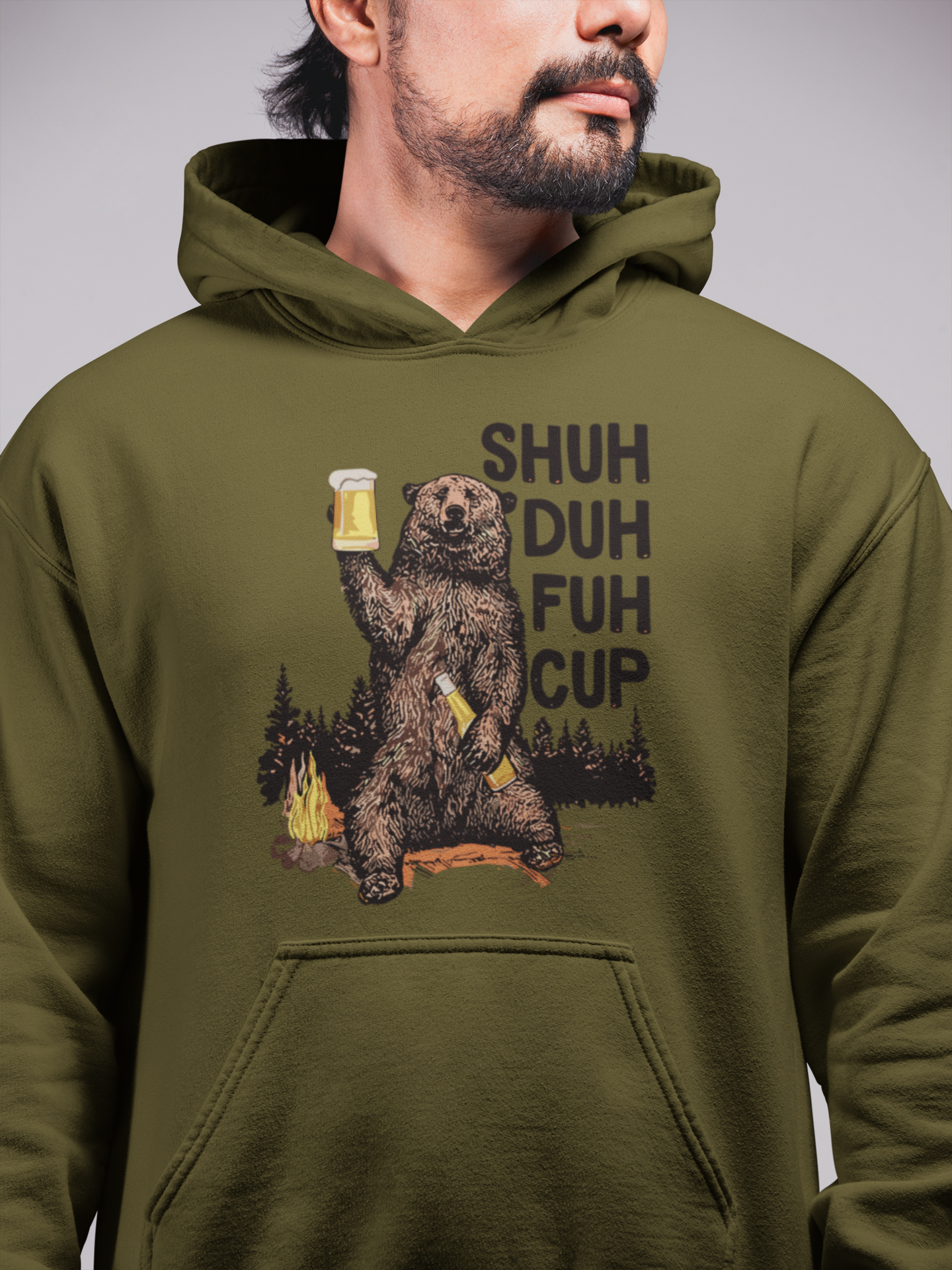 STFU Bear Hoodie