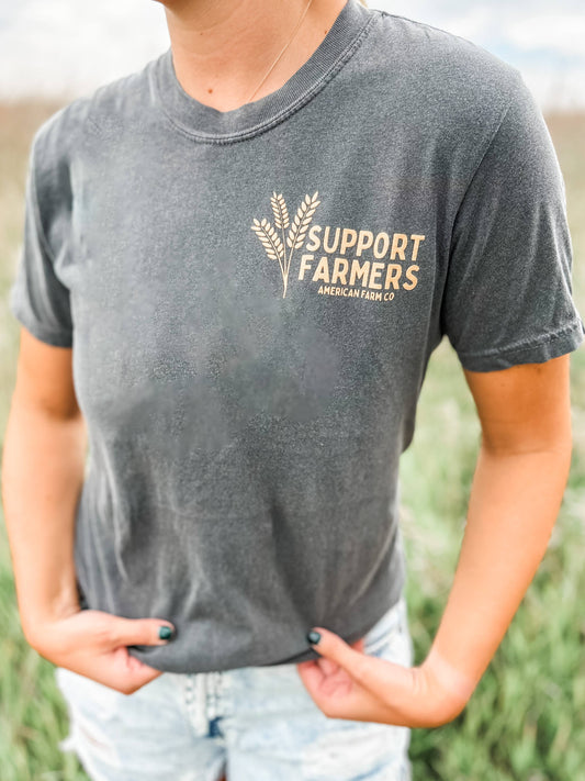 Western ‘Support Farmers’ Wheat Unisex Graphic Tee