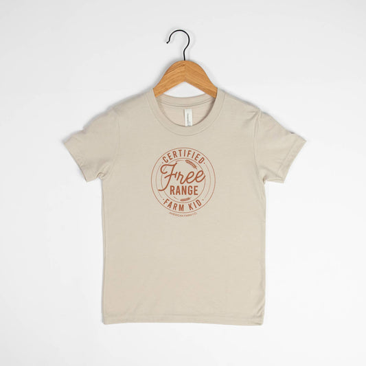 Western ‘Free Range Farm Kid’ Graphic Toddler/Youth Tee
