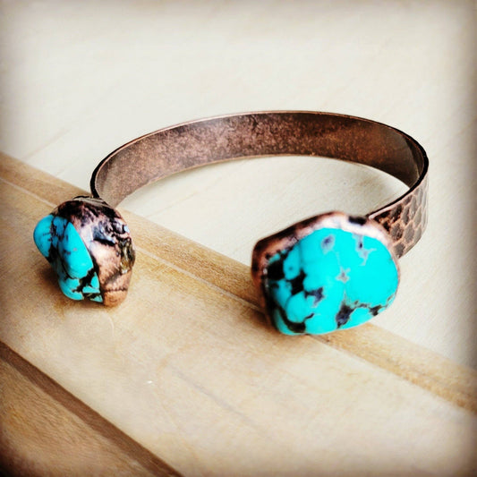 Natural Turquoise Cuff Bangle Bracelet