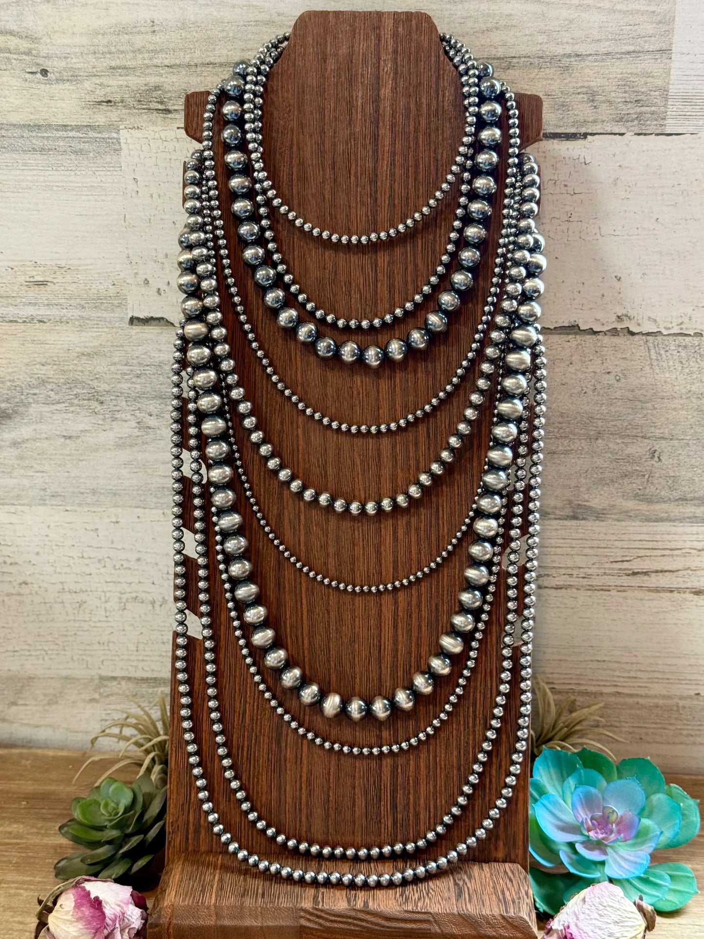 18" sterling silver necklace 6mm