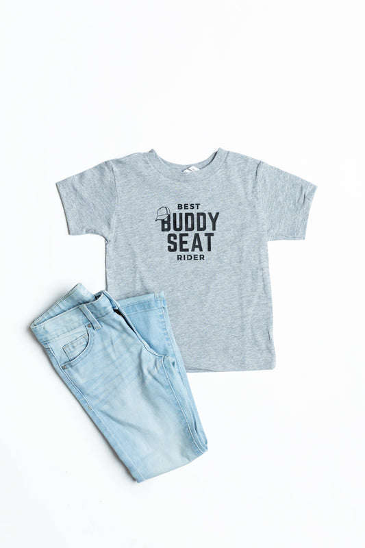 Western ‘Best Buddy Seat Rider’ Youth/Toddler Grey Tee