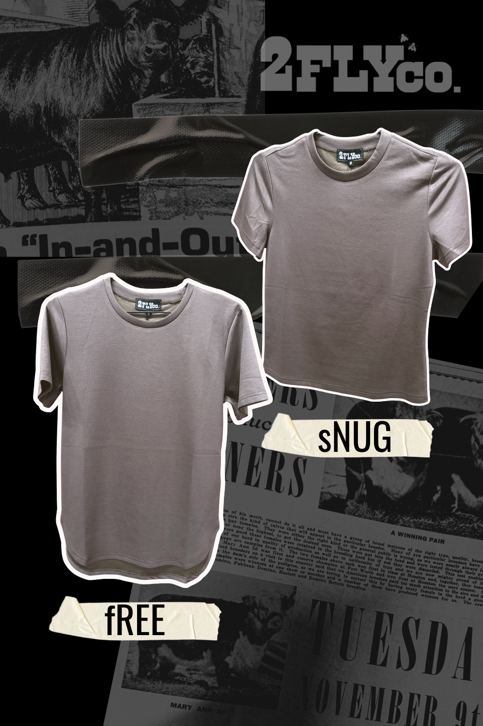 CLOUD BASIC FREE TEE *MOCHA