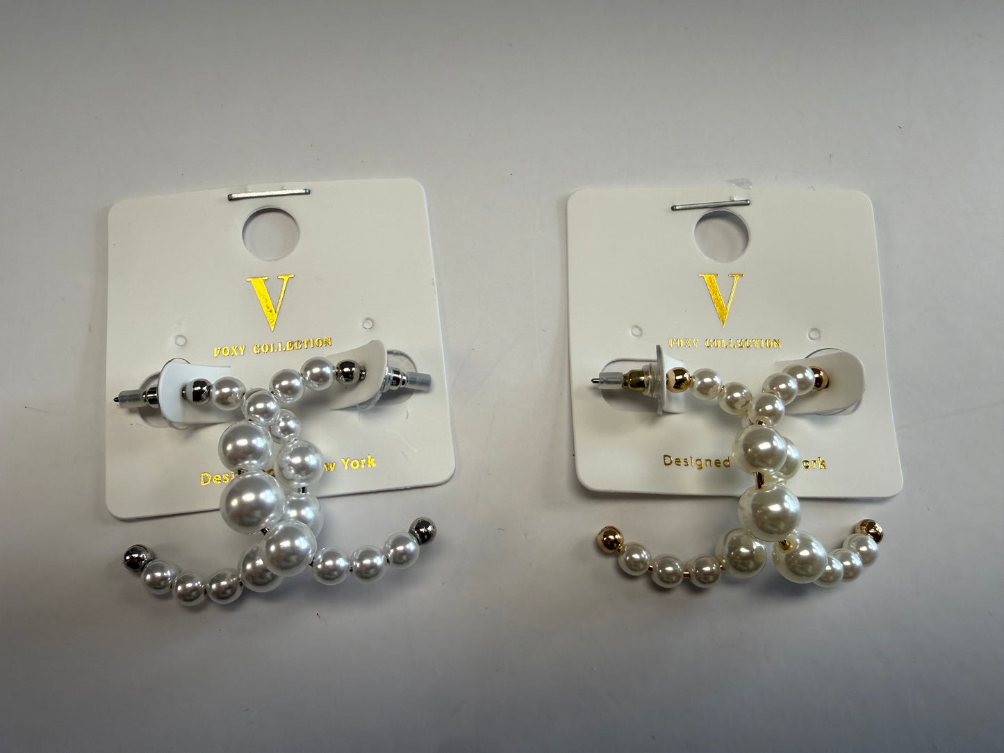 Pearls After Dark Hoop Earrings