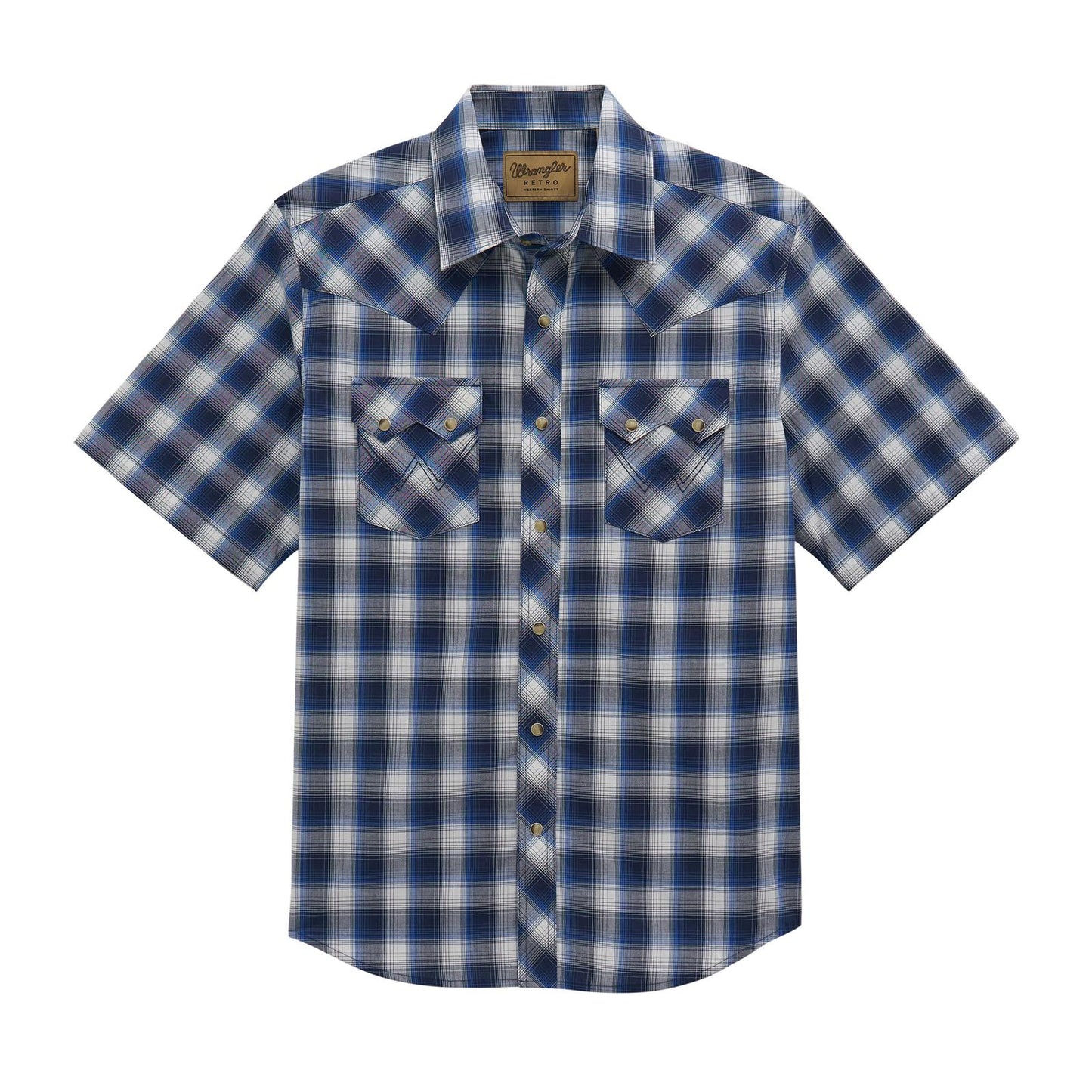 Men's Wrangler Retro® Short Sleeve Sawtooth Pocket Western Snap Shirt
