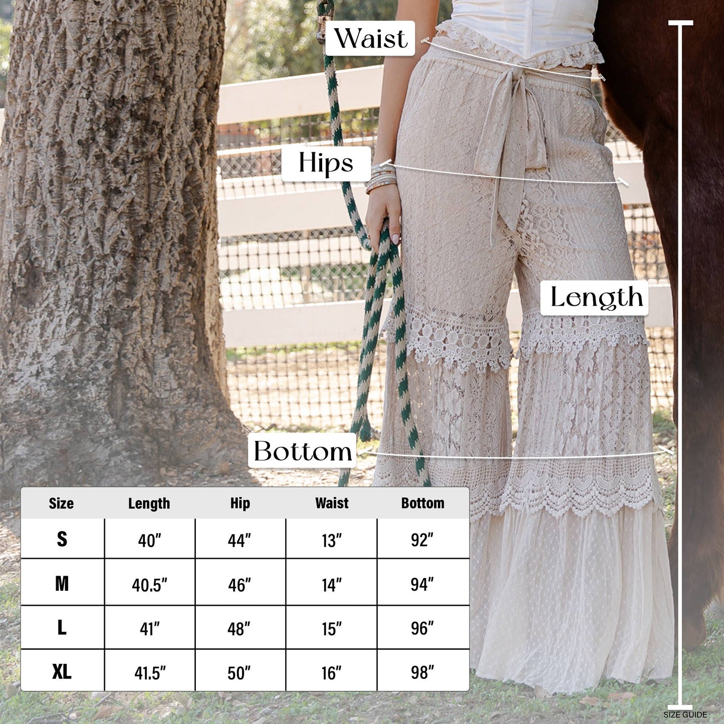 Desert Dream Cloud Pant Tiered Lace