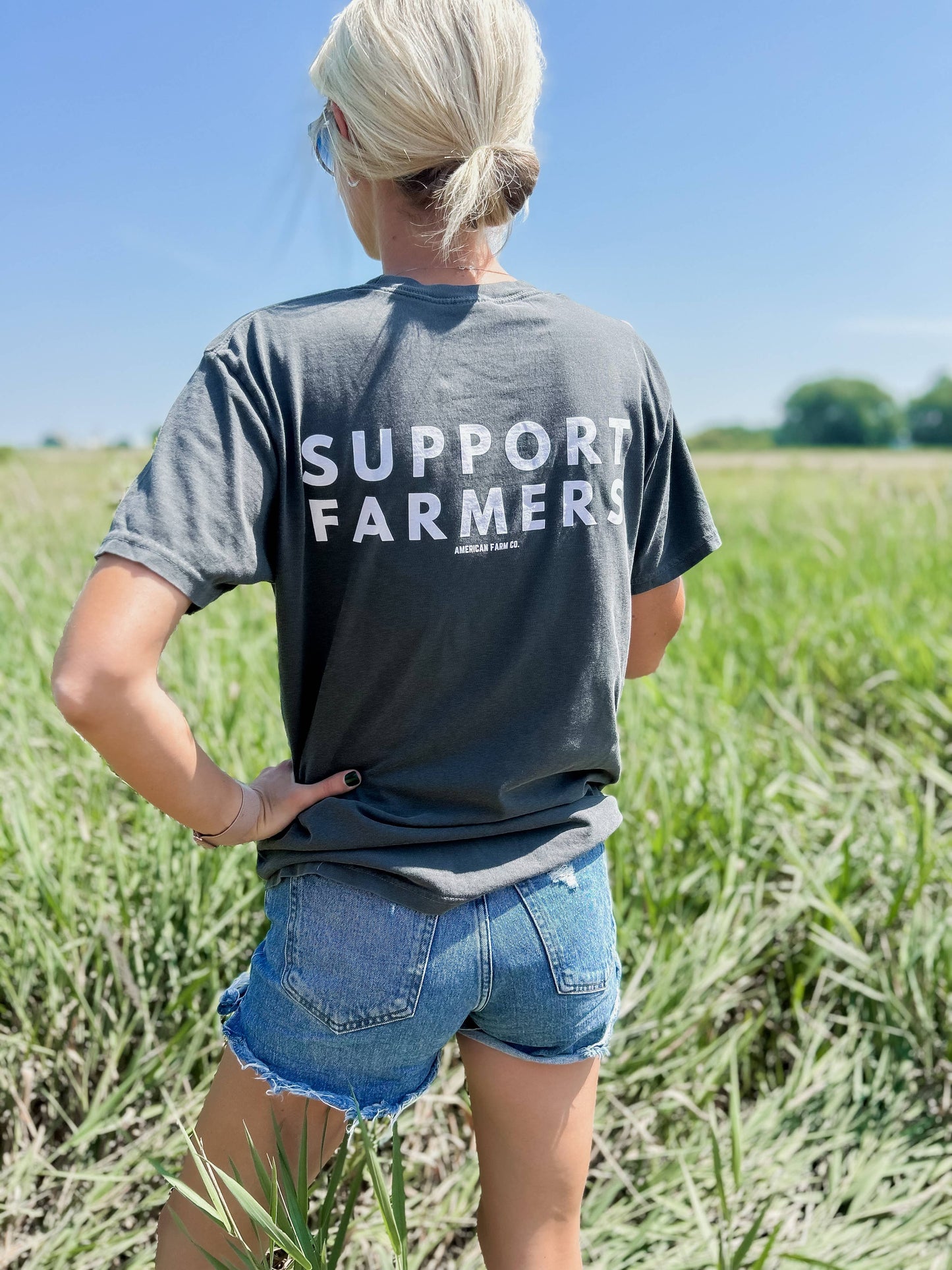 Western ‘Support Farmers’ Wheat Unisex Graphic Tee