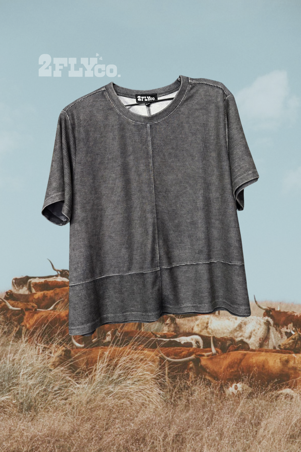 WESTERN CLASSIC TOP *CHARCOAL