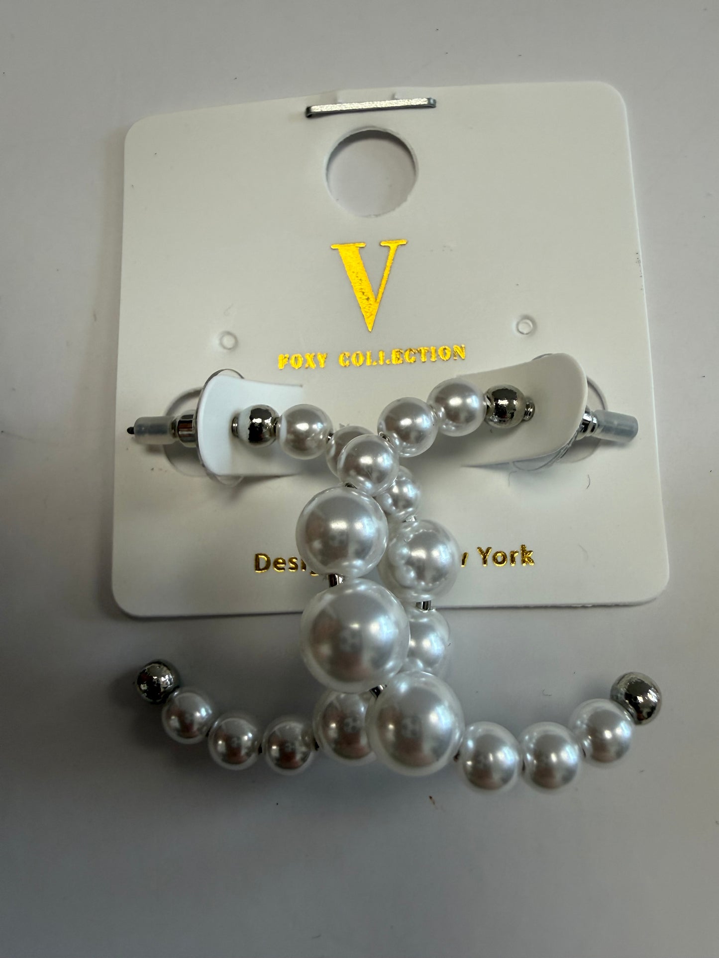 Pearls After Dark Hoop Earrings