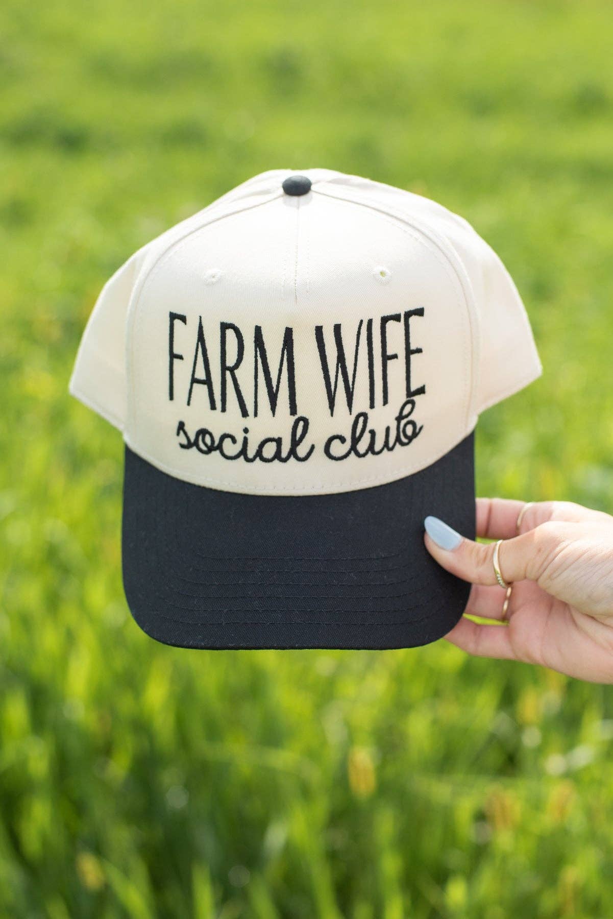 'Farm Wife Social Club' Embroidered Trucker Hat
