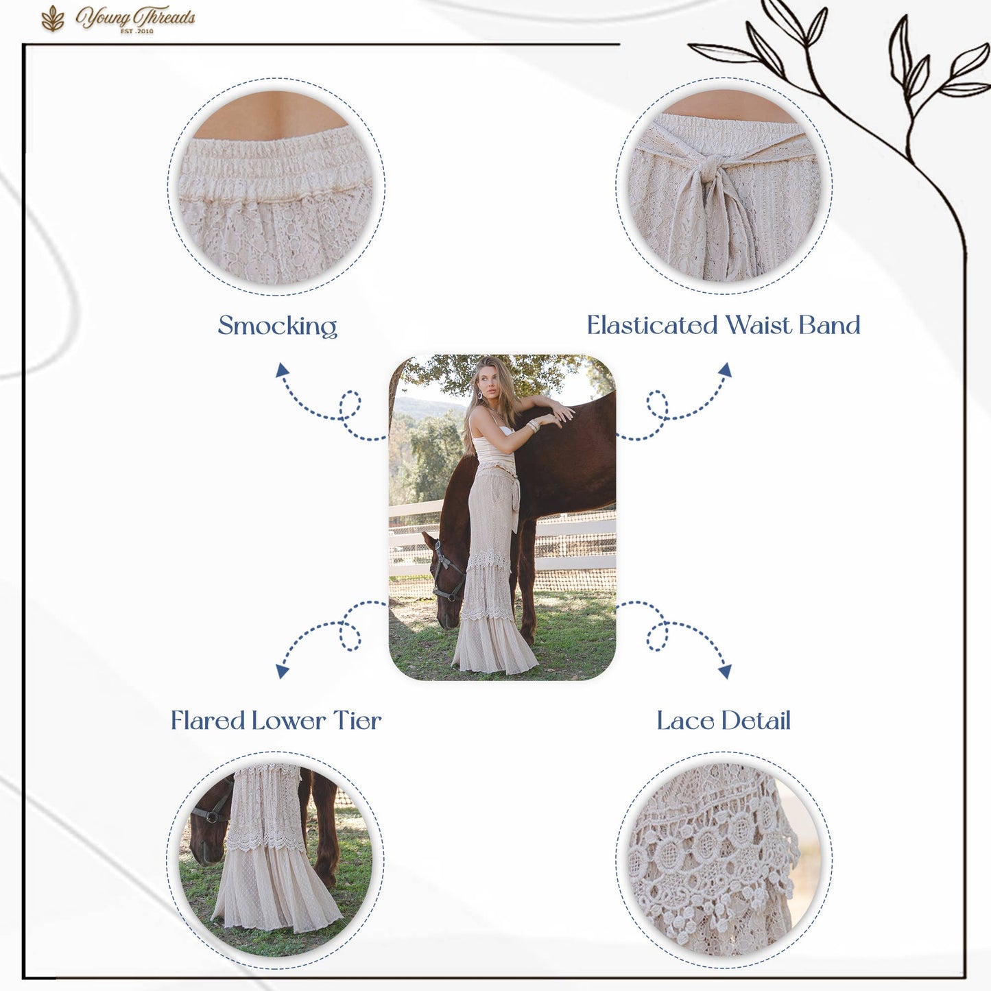 Desert Dream Cloud Pant Tiered Lace