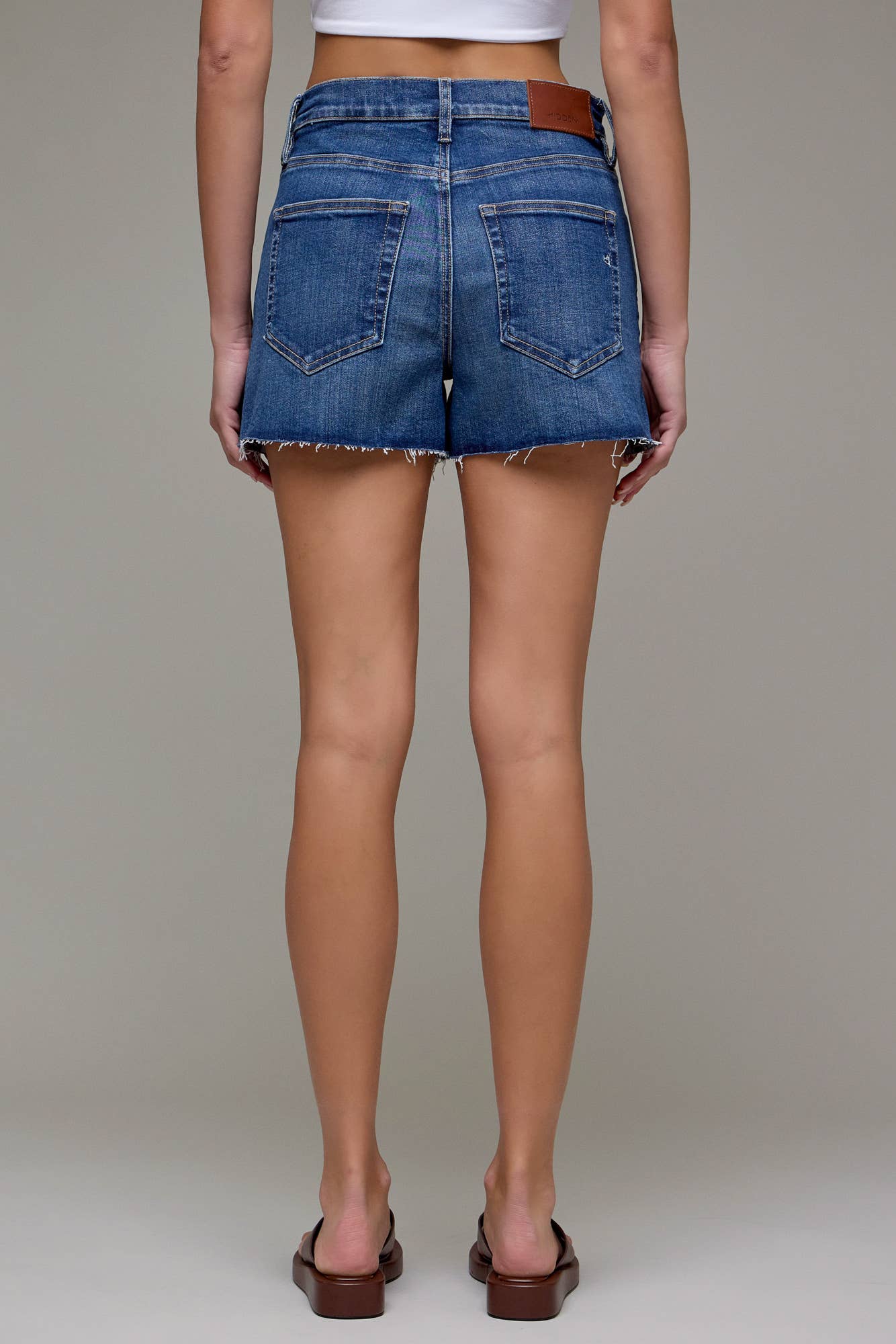 Medium Dark High Rise 3 1/2" Inseam Shorts