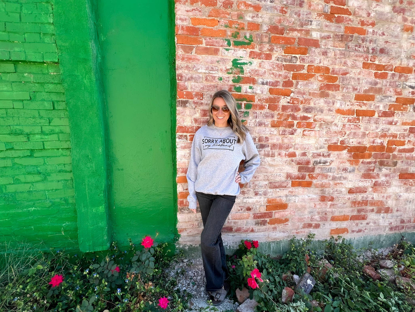 SORRY ABOUT HUSBAND - Crewneck Sweatshirt   