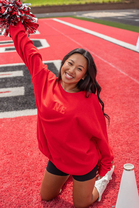 NE Crewneck Sweatshirt - Red