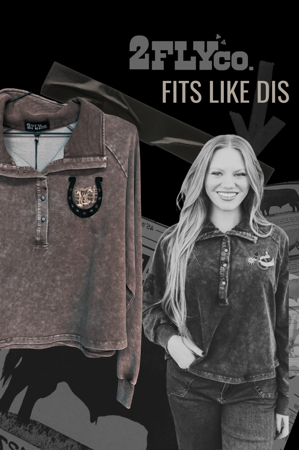 ROWEL 'EM UP PULLOVER *CHOC