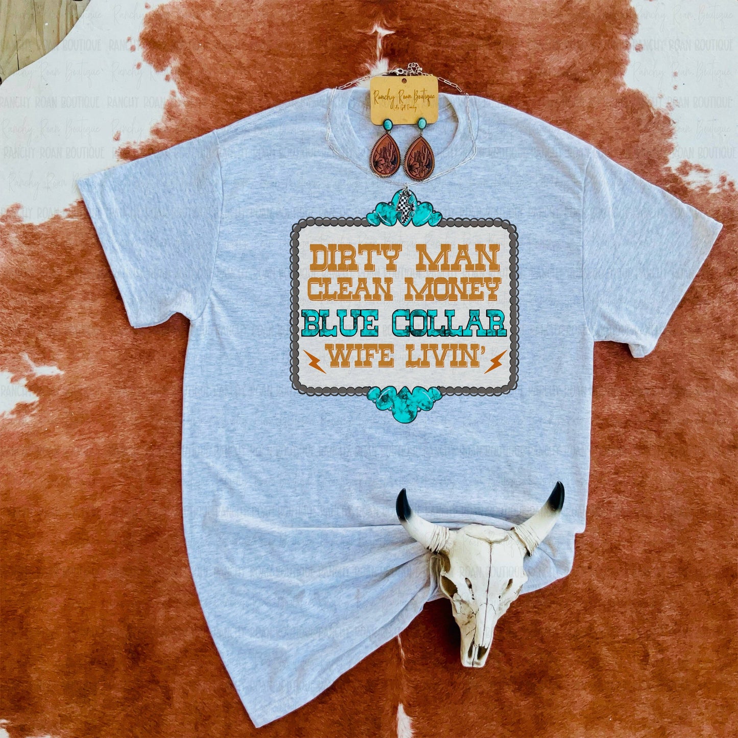 Blue Collar Wife Livin’ Western Graphic Tee