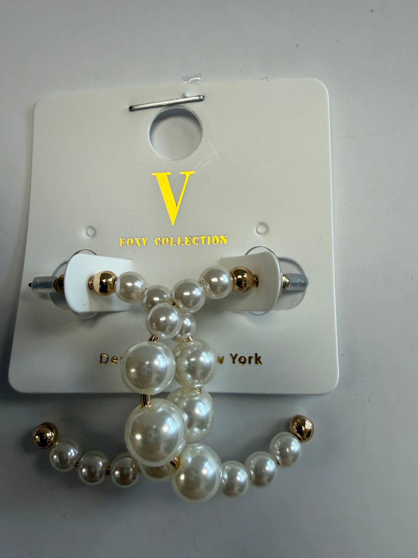 Pearls After Dark Hoop Earrings