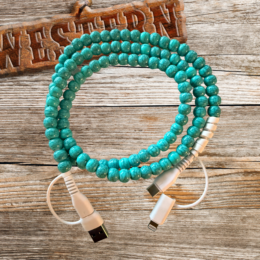 Cowgirl Turquoise 4-in-1 Beaded Charger