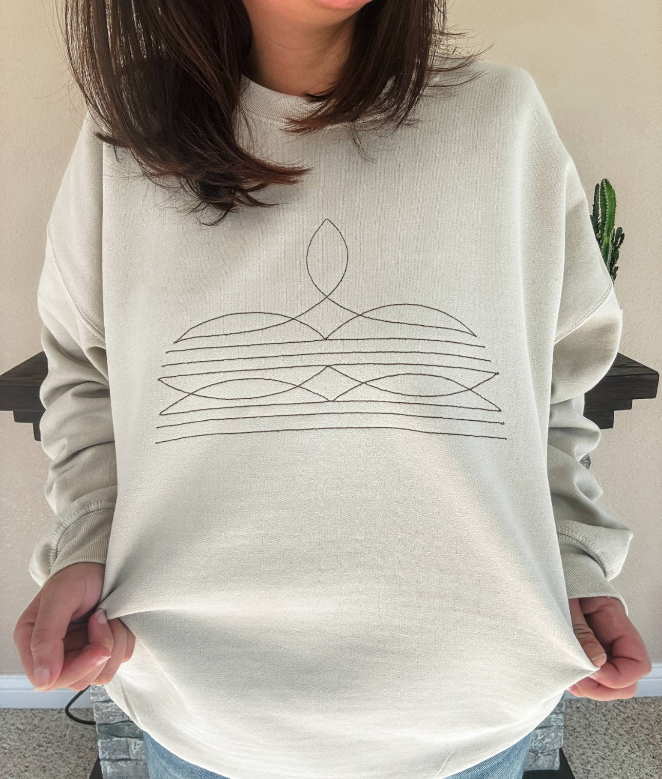 Boot Stitched Embroidered Sweatshirt