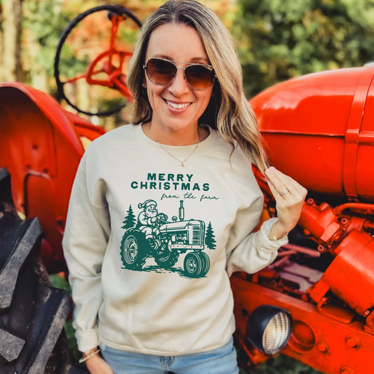 MERRY CHRISTMAS FARM - Graphic SWEATSHIRT