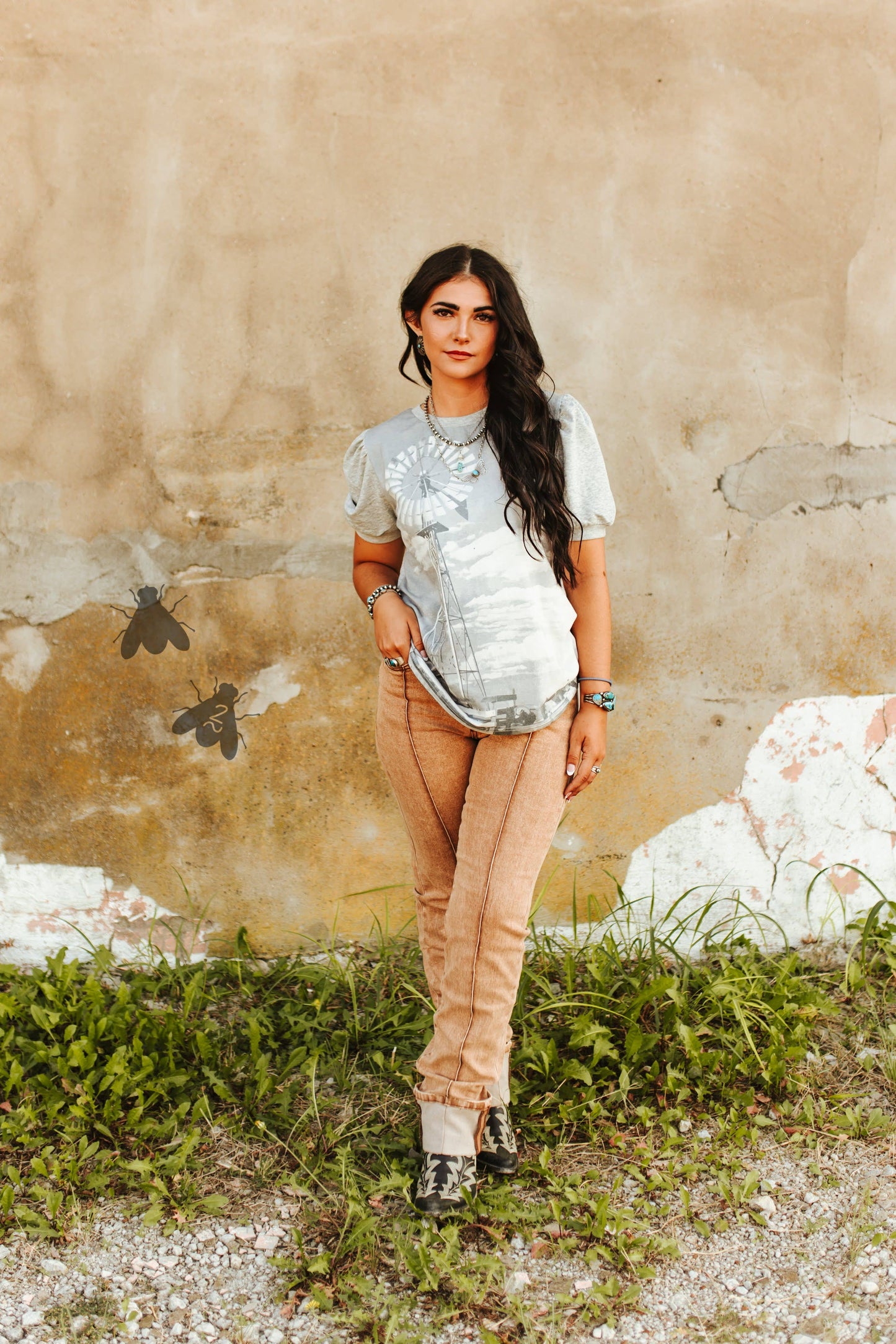 RANCH OASIS Puff Sleeve Tee