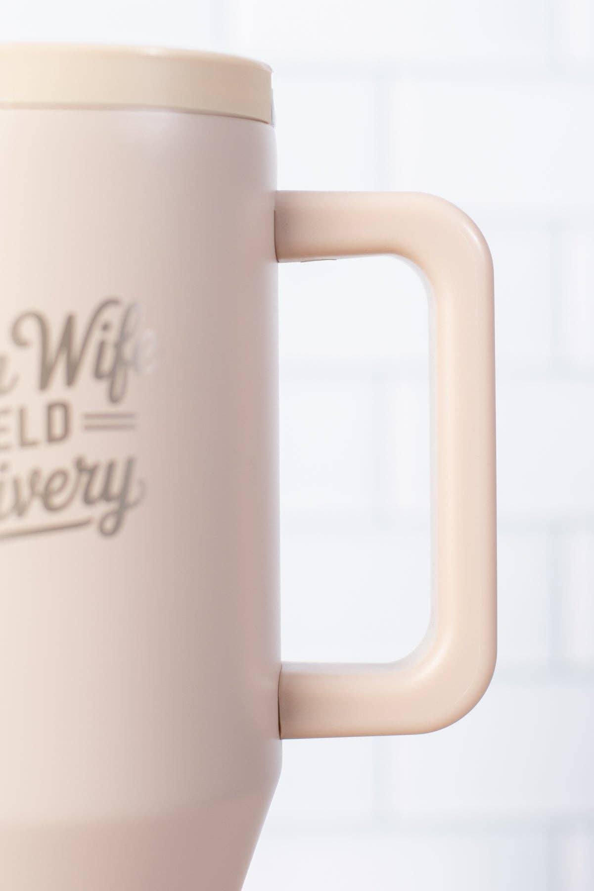 'Farm Wife Field Delivery' Water Tank Tumbler - Cream