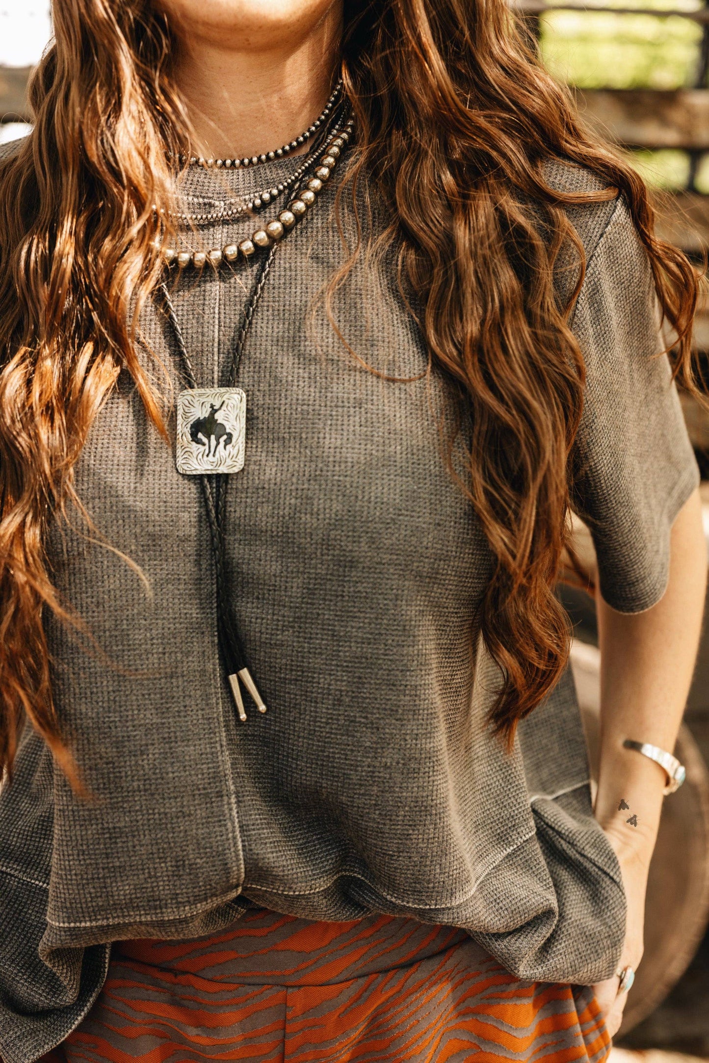 WESTERN CLASSIC TOP *CHARCOAL