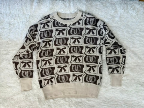 Western Fashion Patterned Loose Sweater