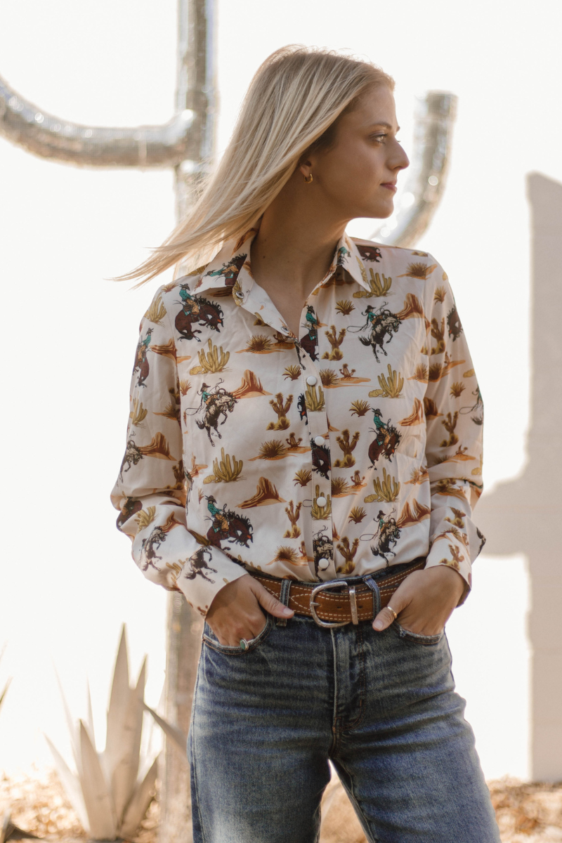 Down In The Desert Button Up